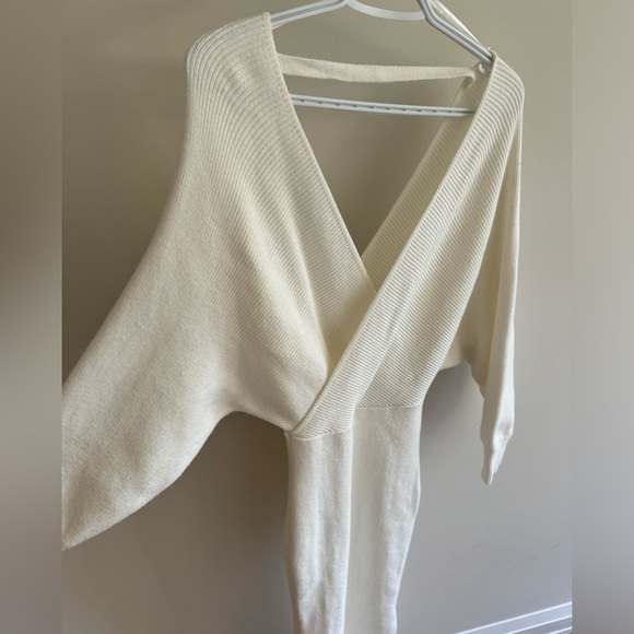 White Knit Dress - Picture 2 of 4